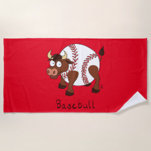 Toalha De Praia Beisebol Bull Sports Cut Kids