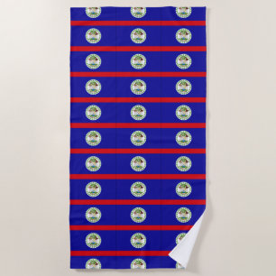 Toalha De Praia Belize, Bandeira Belizean Beach Towel