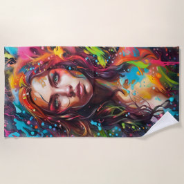 Toalha De Praia Belle femme en peinture