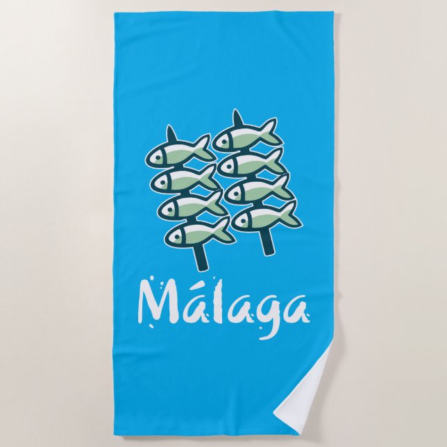 Toalha De Praia Bem-vindo a Málaga 8: El Espeto (Frente)