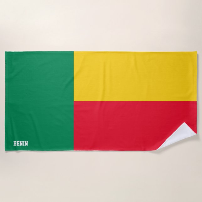 Toalha De Praia Benin Flag Splendid Patriotic (Frente)