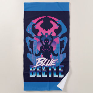 Toalha De Praia Besouro Azul Retrowave Versus Gráfico
