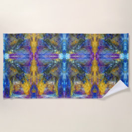 Toalha De Praia Besta Azul em Execução