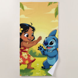 Toalha De Praia Beste Freunde fürs Leben – Lilo & Stitch  