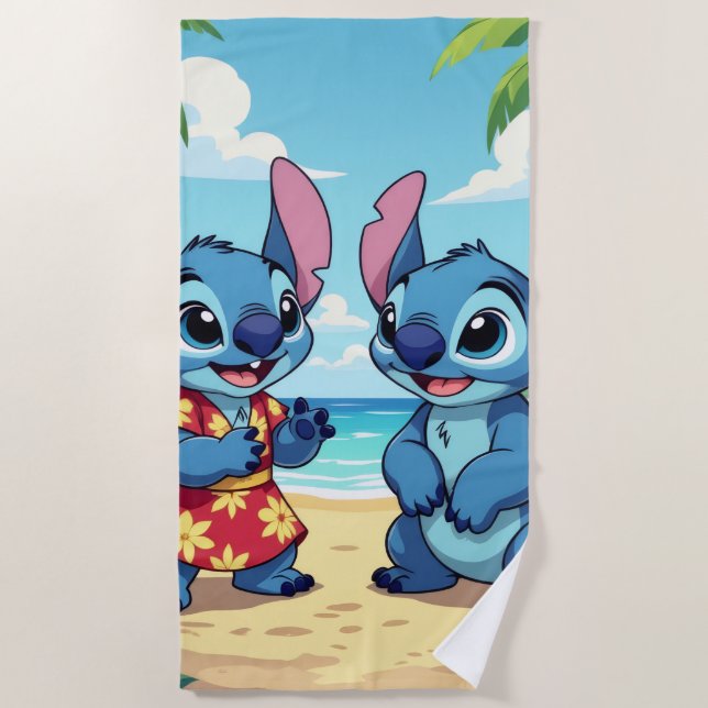 Toalha De Praia Beste Freunde fürs Leben – Lilo & Stitch   (Frente)
