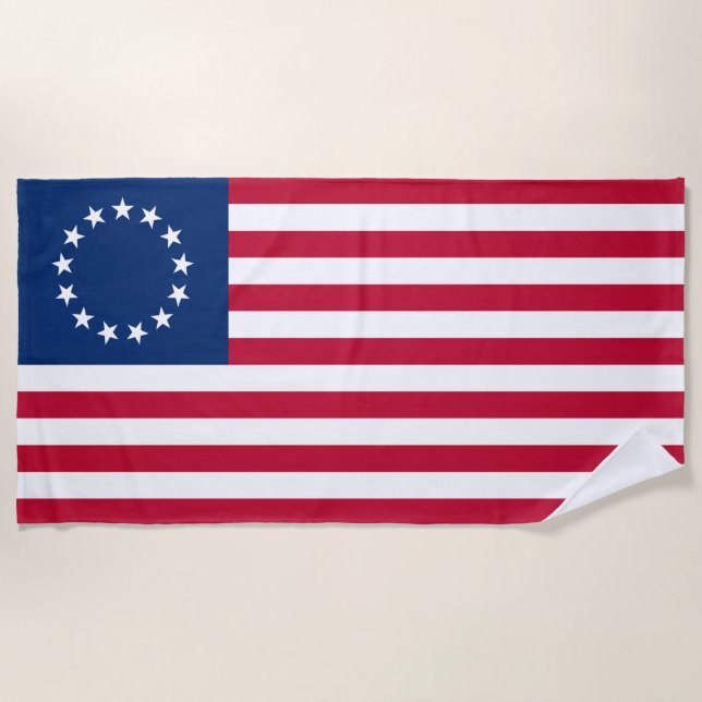 Toalha De Praia Betsy Ross American Flag (Frente)