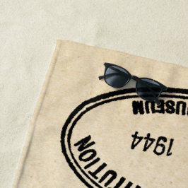 Toalha De Praia Biblioteca Stamp Smithsonian Institution 1944