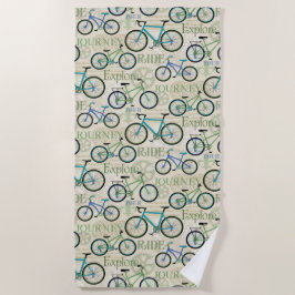 Toalha De Praia Bicicleta Viagem Azul Praia Toalha