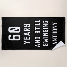 Toalha De Praia Birthday Golfer Funny 60th feliz Pai Par