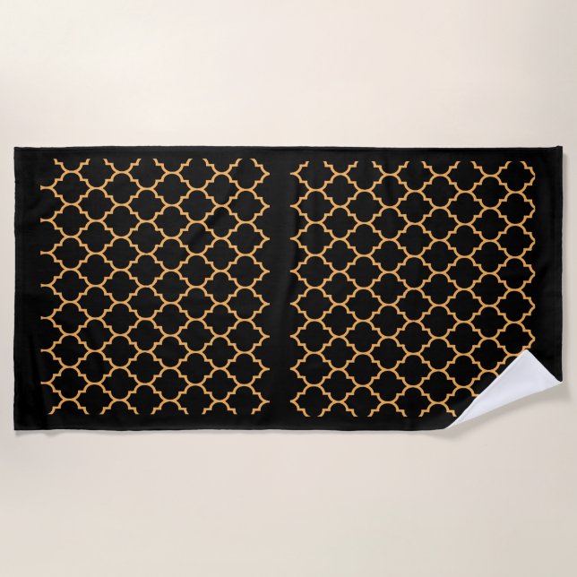 Toalha De Praia Black Honeycomb (Frente)