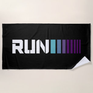 Toalha De Praia Black Ombré Run Ative Sports