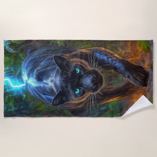 Toalha De Praia Black Panther (Frente)