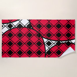 Toalha De Praia Blob Harlequin rosa