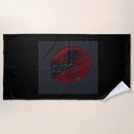 Toalha De Praia Blood Moonlit Night Beach Towel