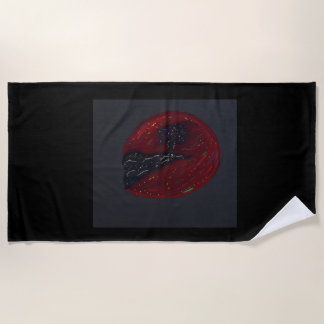 Toalha De Praia Blood Moonlit Night Beach Towel