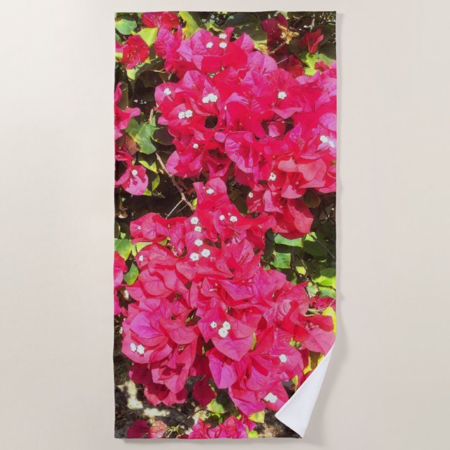 Toalha De Praia Blooming Bougainvillea Beach Towel (Frente)