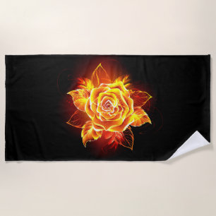 Toalha De Praia Blooming Fire Rosa