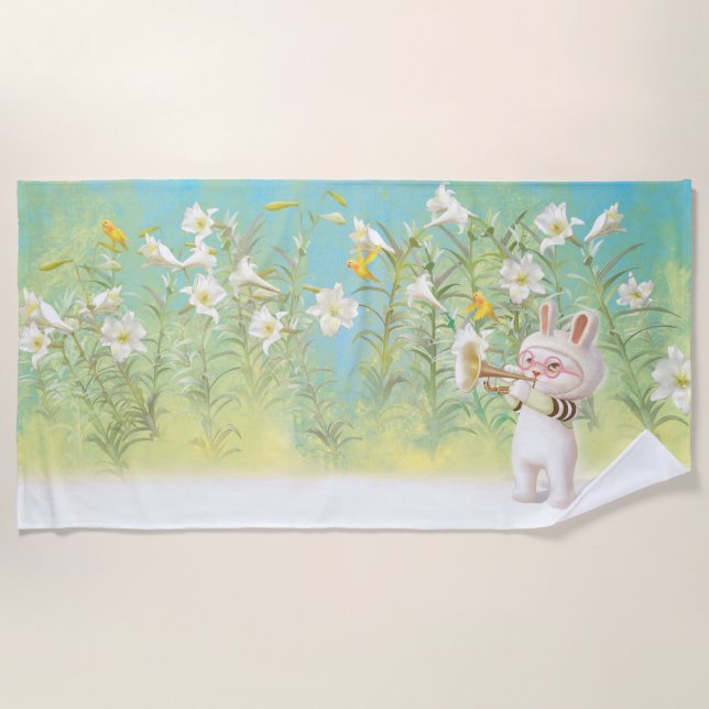 Toalha De Praia Blooming Lily (Frente)