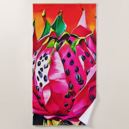 Toalha De Praia Bloqueio de Frutas de Dragões Exóticos