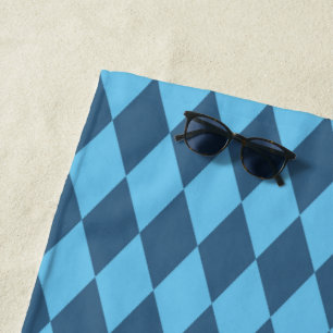 Toalha De Praia Blue Bavaria Rhombus Flag Pattern