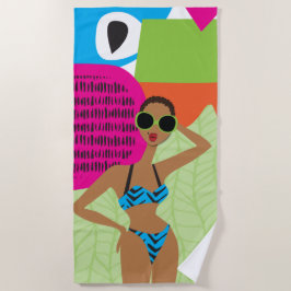 Toalha De Praia Blue Bikini Beach Towel