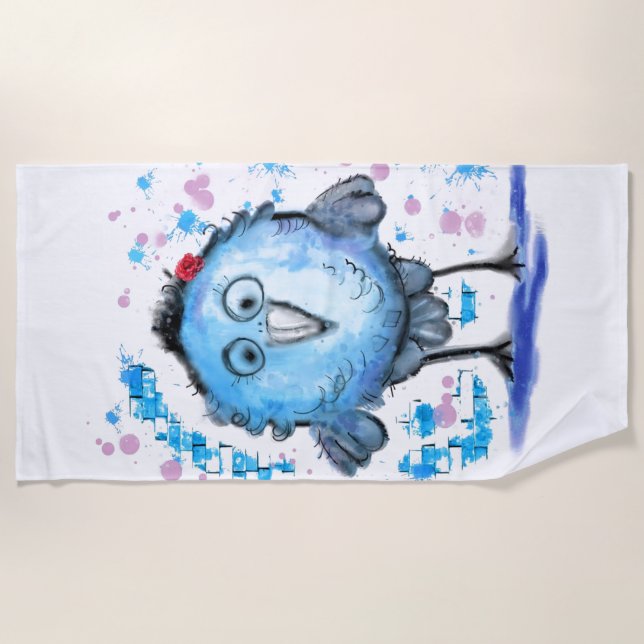 Toalha De Praia Blue Bird Beach Towel (Frente)