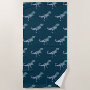 Toalha De Praia Blue Dinosaur Trex