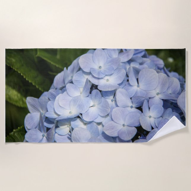 Toalha De Praia Blue Hydrangea Beach Towel (Frente)