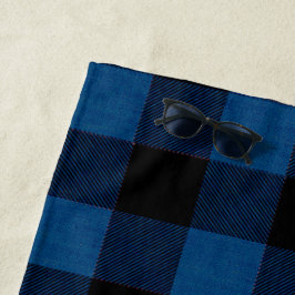 Toalha De Praia Blue Lumberjack Plaid
