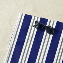 Toalha De Praia Blue white gray beach bathroom coastal