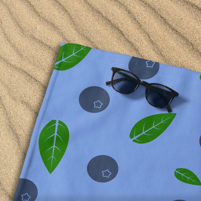 Toalha De Praia Blueberry padrão Beach Towel (Blueberry pattern Beach Towel)