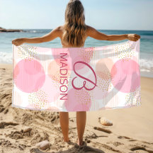 Blush Rosa Brilho de Faux Dourado Monograma Nome