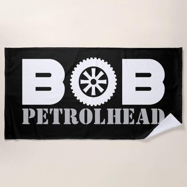 Toalha De Praia Bob Petrol Head (Frente)