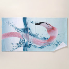 Toalha De Praia Bobo rosa e engraçado Flamingo tira pontas