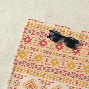 Toalha De Praia Boho Aztec Mudcloth