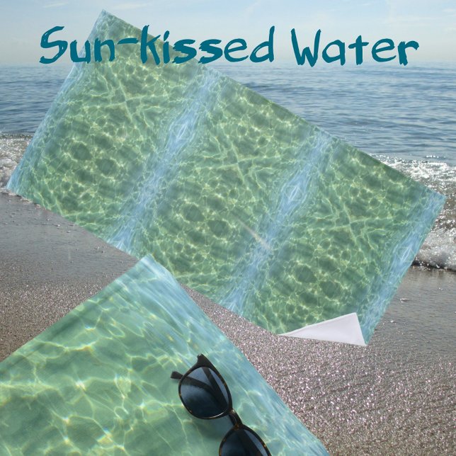 Toalha De Praia Boho Chic Tropical Aquamarine Water (Criador carregado)