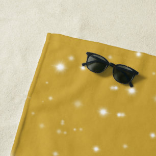 Toalha De Praia Boho Dourado Starlight