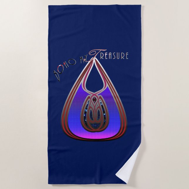 Toalha De Praia Boho My Treasure (Frente)