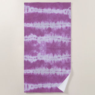 Toalha De Praia Boho Purple Abstrato Tie Dye Pattern Beach Towel