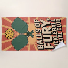 Toalha De Praia Bolas De Pickleball Do Clube Social Fury