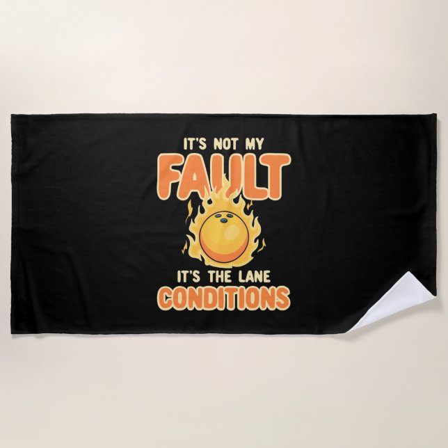 Toalha De Praia Boliche É As Condições Da Faixa (Frente)