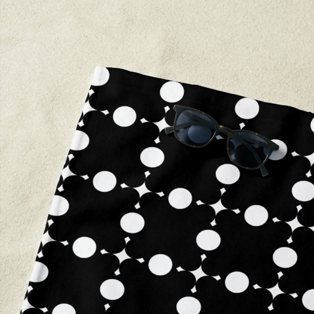 Toalha De Praia Bolinhas brancas, padrão de Bolinhas, pontos, pont (In Situ)