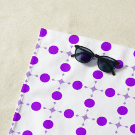 Toalha De Praia Bolinhas Roxas, Padrão de Bolinhas, Pontos, Pontos