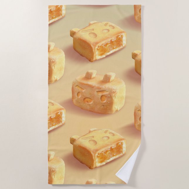 Toalha De Praia Bolo de abacaxi (Frente)