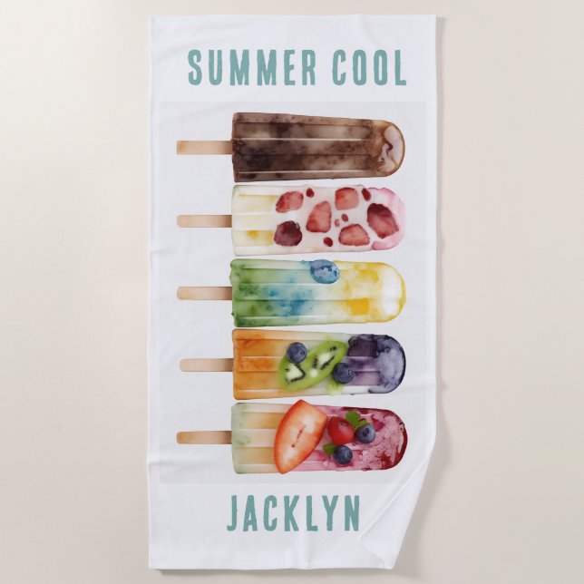 TOALHA DE PRAIA BOLSAS LEGAL E COLORIDAS NO VERÃO (Frente)