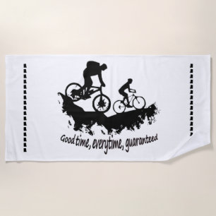 Toalha De Praia Bom tempo, sempre, garantia, bicicleta de montanha