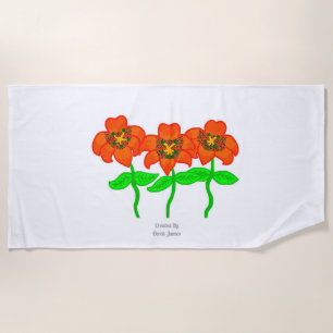 Toalha De Praia Bonita Tiger Lily Beach Towel