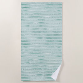 Toalha De Praia Bonito Aqua Mint Glitzy Glitzy Glitter Strips