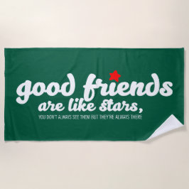 Toalha De Praia Bons amigos são como estrelas