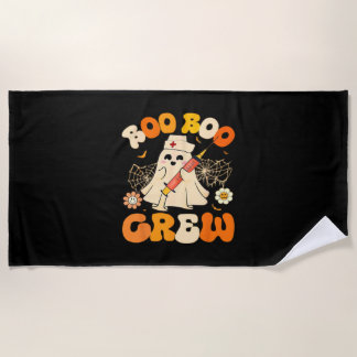 Toalha De Praia Boo Boo Crew Ghost Enfermeiro, Retro Hallowee